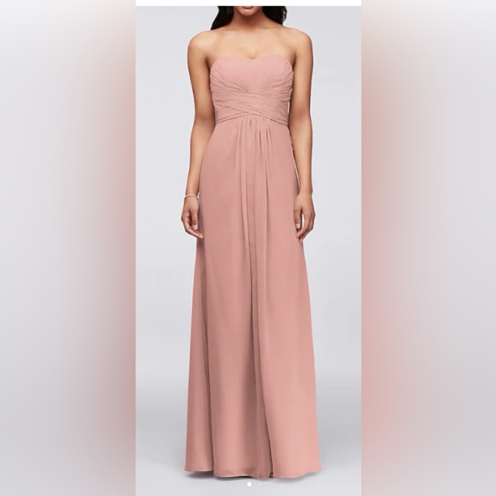 David's Bridal Blush Maxi Dress